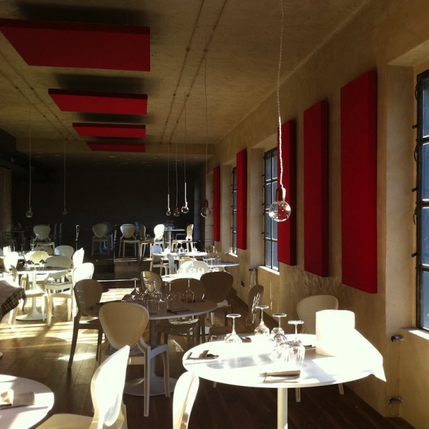 Pannelli acustici fonoassorbenti per il Ristorante