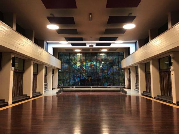 Pannelli Acustici Oudimmo per aula magna scuola Secco Suardo A Bergamo
