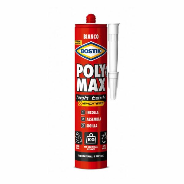 Colla ad elevata aderenza per soffitti e pareti Bostik Poly Max HI-TACK Express - Bianca