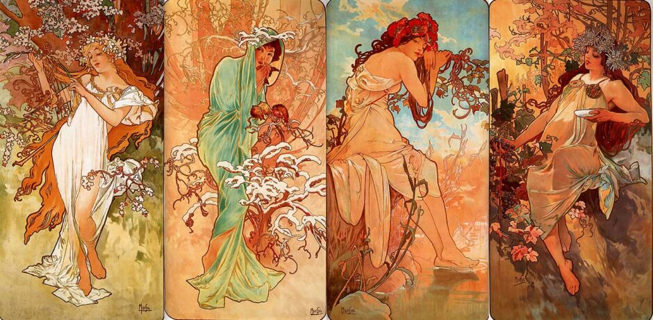 Alfons Maria Mucha - Le stagioni