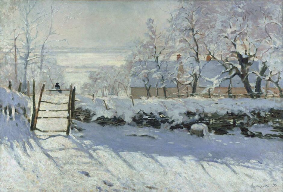 Claude Monet - La gazza paesaggio Innevato