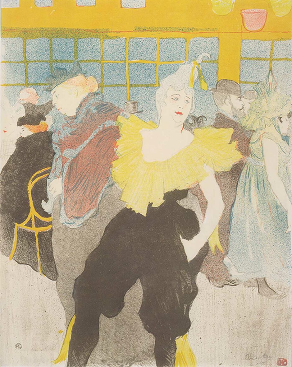 Henri de Toulouse Lautrec - La Clownesse al Moulin Rouge