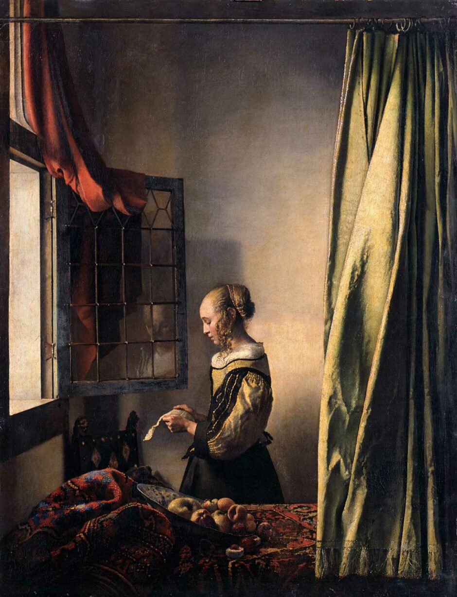 Jan Vermeer - Ragazza che legge una lettera di fronte a finestra aperta