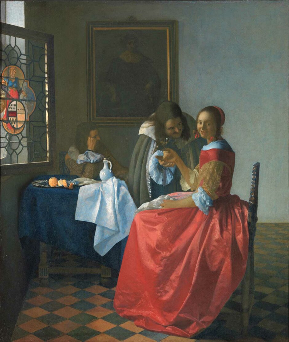 Jan Vermeer - Ragazza con bicchiere di vino