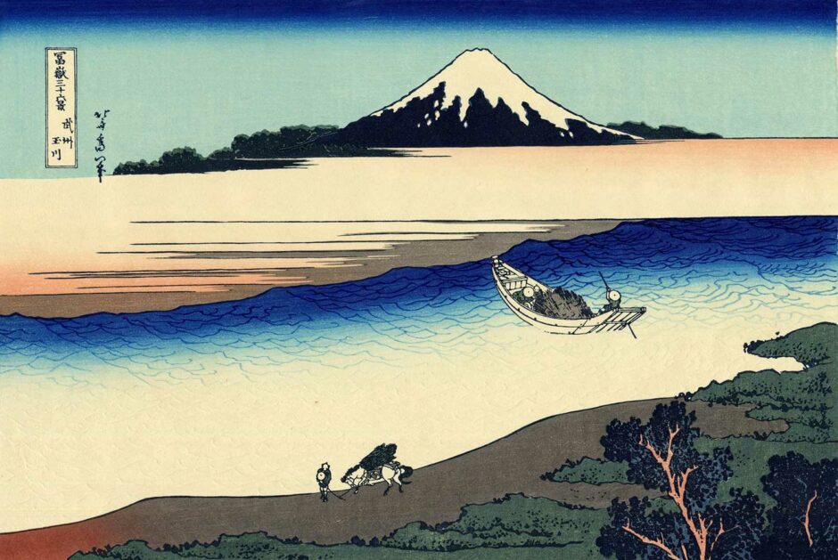 Katsushika Hokusai - Il fiume Tama nella provincia di Musashi