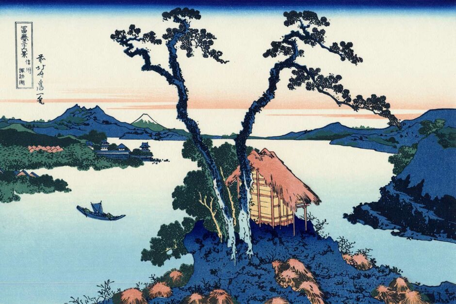 Katsushika Hokusai - Il lago Suwa nella provincia di Shinano