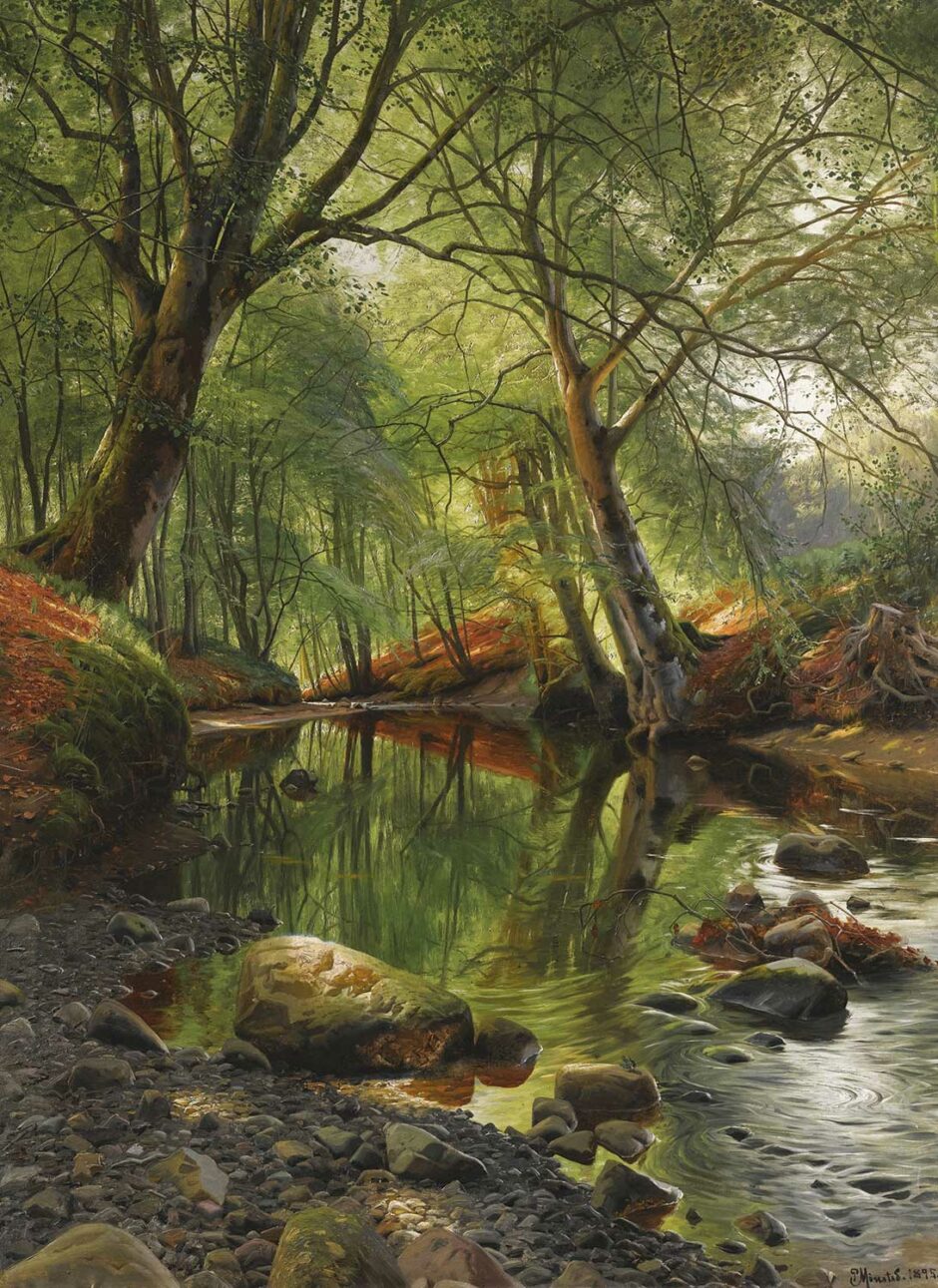 Peder Monsted - Un ruscello nel bosco