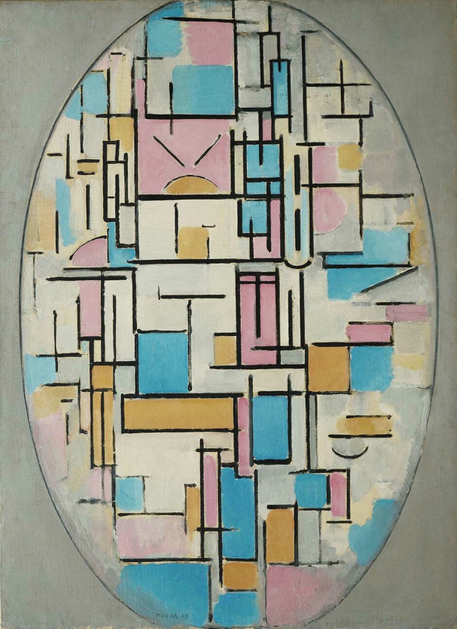 Piet Mondrian - Composizione in ovale con piani di colore