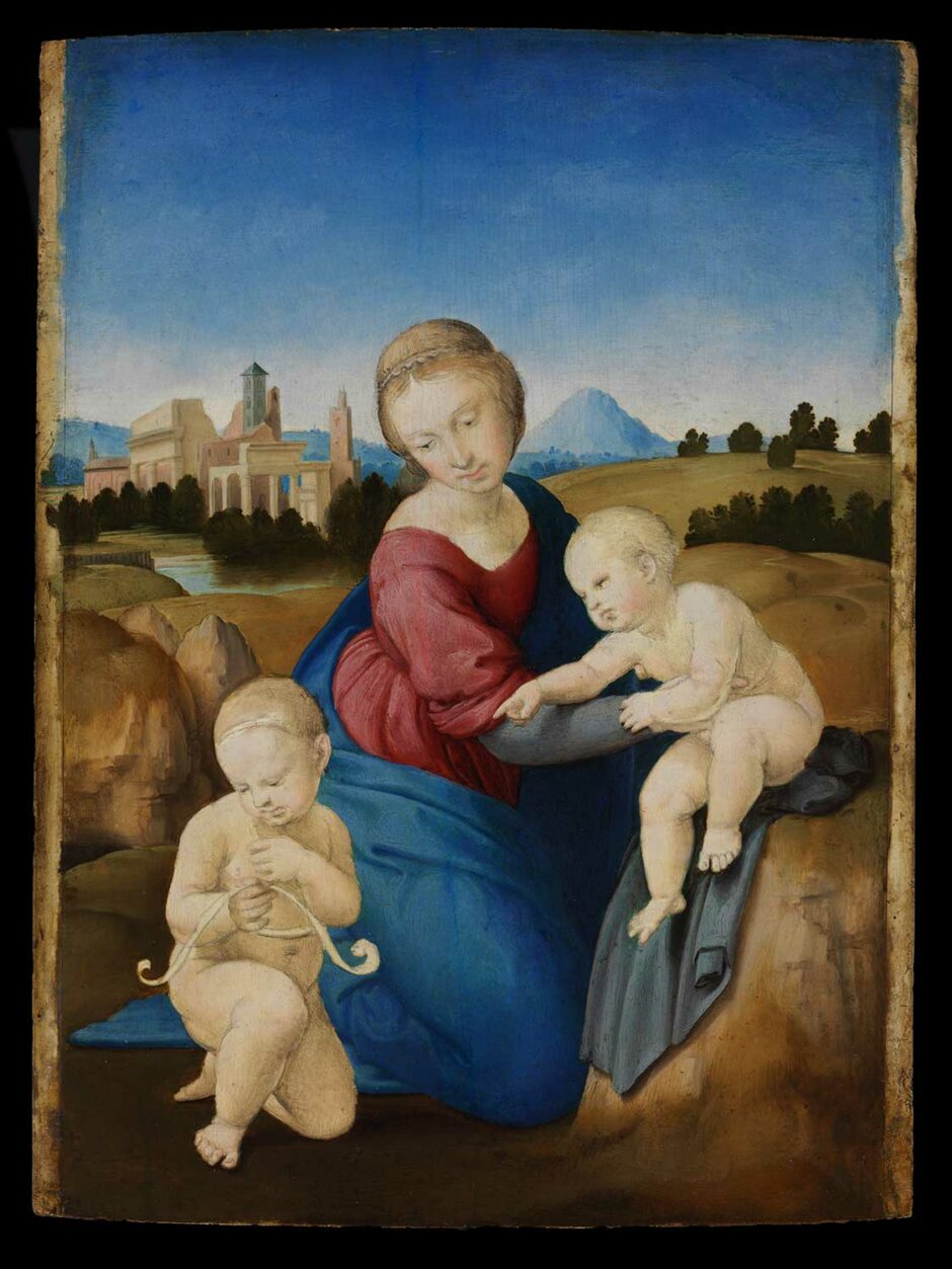 Raffaello Sanzio - Madonna col bambino e con San Giovannino