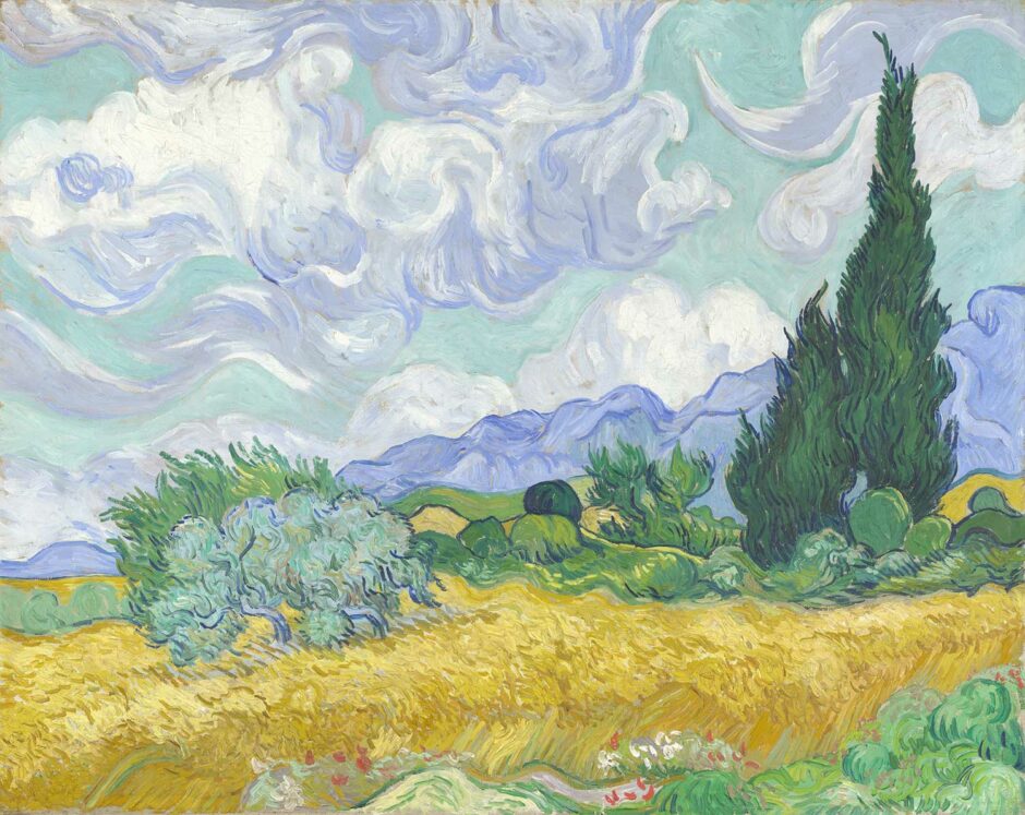 Vincent van Gogh - Campo di grano con cipressi 2