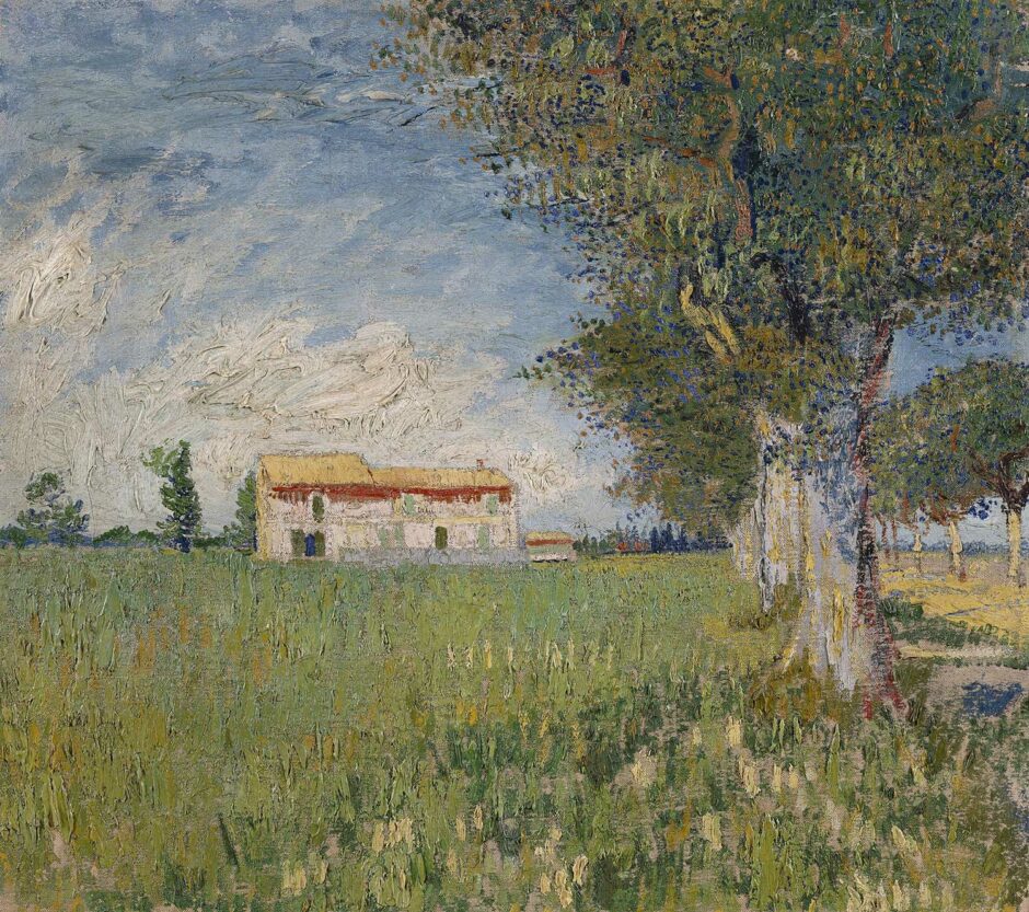 Vincent van Gogh - Cascina con campo di grano