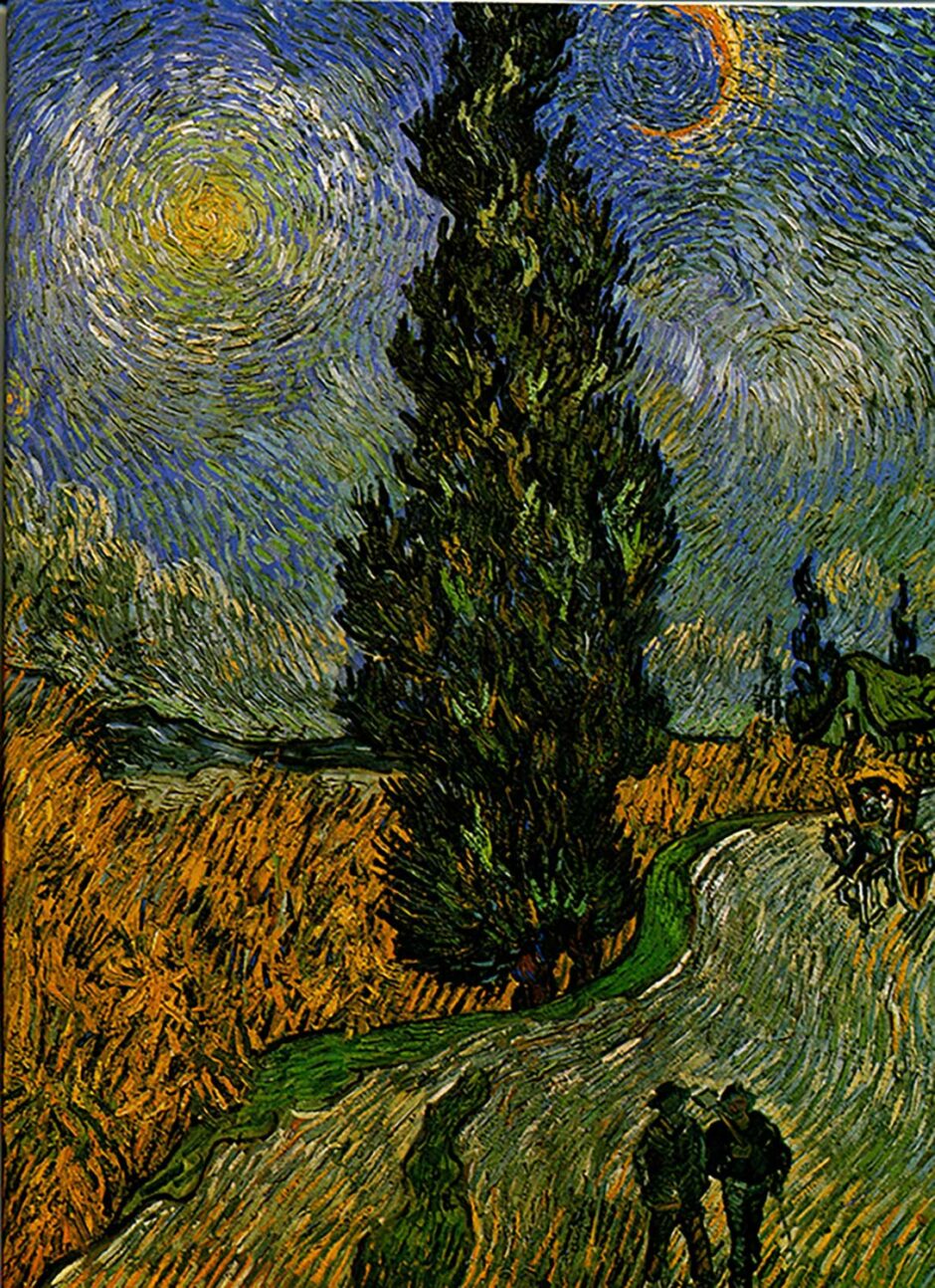 Vincent van Gogh - Cipresso con viandanti