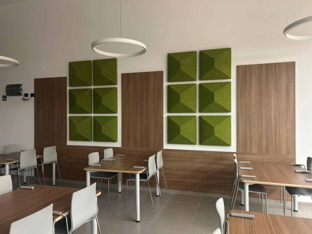 Pannelli acustici per Mensa Aziendale