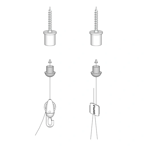 oudimmo kit per appendere pannelli fonoassorbenti gripple terminale ED6